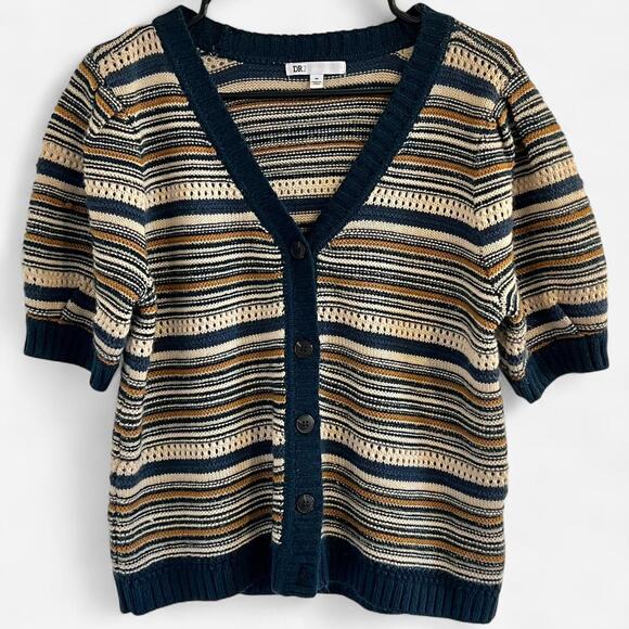 DR2 Puff Sleeve Striped Cardigan - Picture 4 of 11